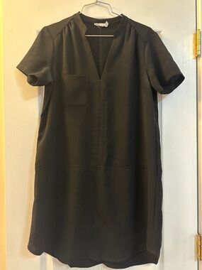 Lush Black Short Sleeve Mini Dress